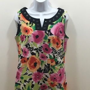 Perceptions New York Dress Size 10 Floral Beaded